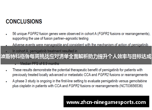 波斯特科格鲁每周挑战应对清单全面解析助力提升个人效率与目标达成